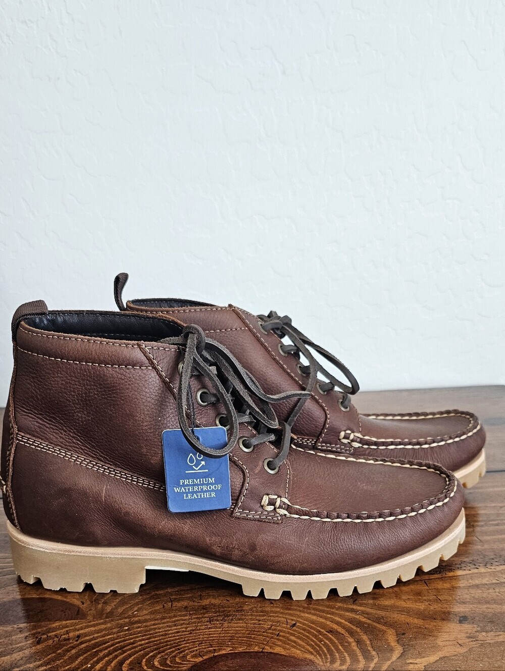 Flag Ltd. Men's Brown Leather Chukka Boots w/Lug Sole Sz 8 8.5 9 10 11 11.5 & 12